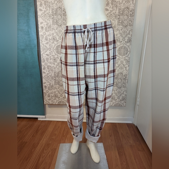 Wilfred Aritzia Soleste Plaid High Rise Pull On cuffed Pant size Large - Picture 3 of 13